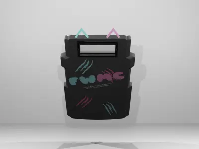 Fuwamoco Riot Shield 3D model