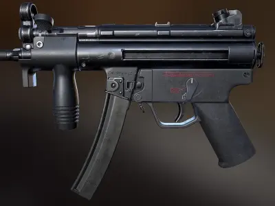 MP5K-N Submachine Gun Low-poly 3D model