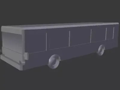 Bus lowpoly truck Low-poly 3D model