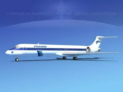 McDonnell Douglas MD-87 Finnair 3D model