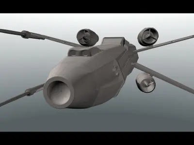 space ship 3D model