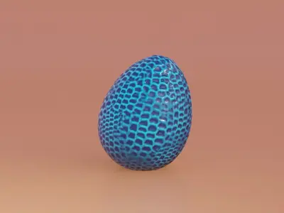 3D Dragon-Dinosaur-Creature Egg Low-poly 3D model