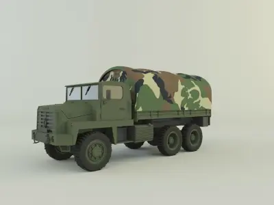 Berliet GBC 8 KT military truck 3D model