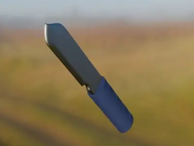 Hunting Knife 3d model Blender Low-poly 3D model