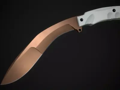 Kukri knife Low-poly 3D model