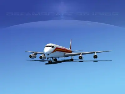 Douglas DC-8-63F Kitty Hawk Air cargo 3D model