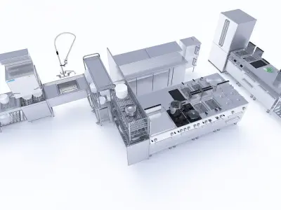 Commercial Kitchen v1 3D model
