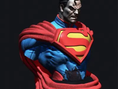 x2  Superman kills the Joker DC Comics stl 3d printing 3D print model