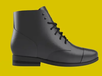 Leather Shoe Boot 3D model