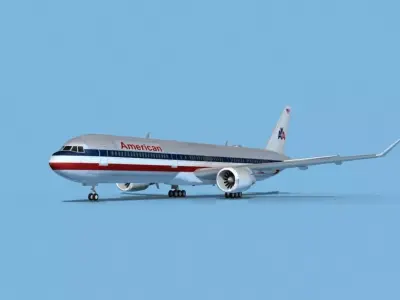Boeing 767-400 American 3D model