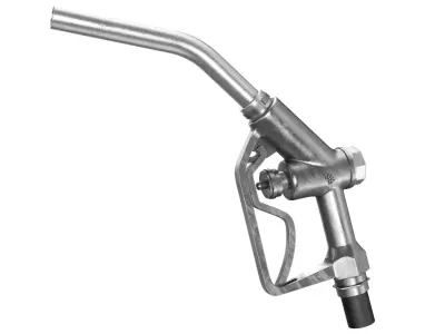 Detailed Silver Fuel Nozzle 3D model