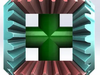 Straight Four Bevel Gear transmission-T20m1 Free 3D print model