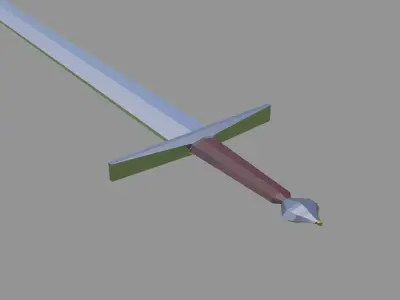 Low Poly Sword 2K Textures Free low-poly 3D model