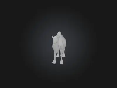 Realistic Wounded Camel Model Low-poly 3D model