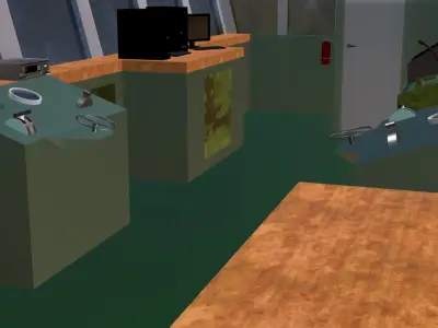 barcaca fluvial cfn Low-poly 3D model