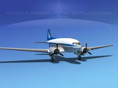 Douglas DC-3 Baltimore Clipper 3D model