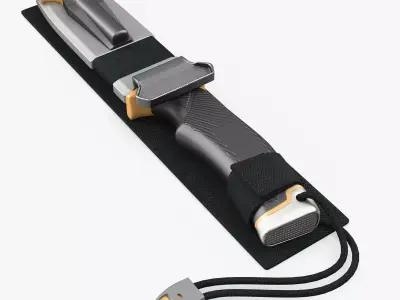 Tourist Knife Set 3D model