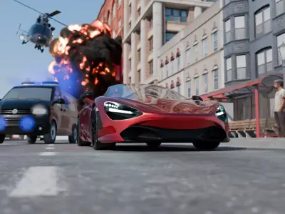 McLaren Police Chase Free 3D model