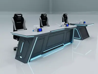 sci-fi command center 3D model purchase