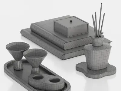 Decorative set 3 Free 3D model