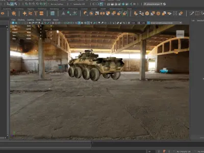 High Quality 3D Model of Armored Personnel Carrier APC 3D model