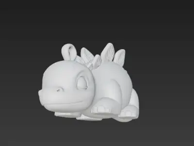 Sleeping Cute Stegosaurus 3D Printable Dinosaur Keychain Model 3D print model