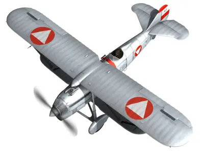 Fiat CR 32 - Austrian Air Force - Jagdgeschwader II 3D model