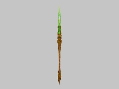 Nature Dryad Spear Low-poly 3D model