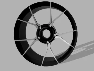 Alloy wheels Low-poly 3D model