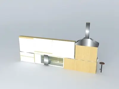 Kit116 Desk wall by Alex Marques Free 3D model