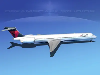 McDonnell Douglas MD-80 Delta 2 3D model