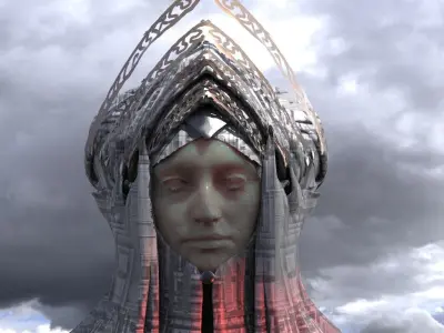 Ancient Medieval Crown Headdress  3D model