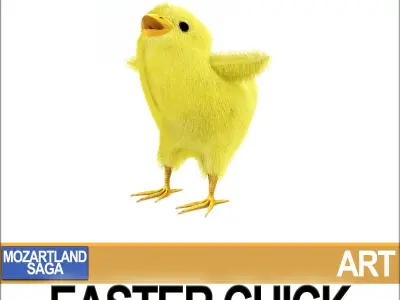 Easter Chick 3D model