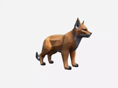 3d Render The Lynx Is A Medium-sized Wild Cat 3D model