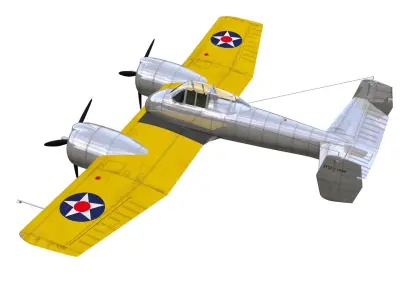 Grumman XF5F Skyrocket 3D model
