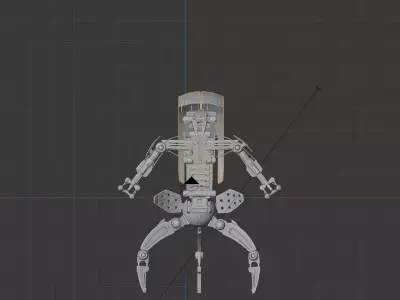stars Wars droidka low poly Low-poly 3D model