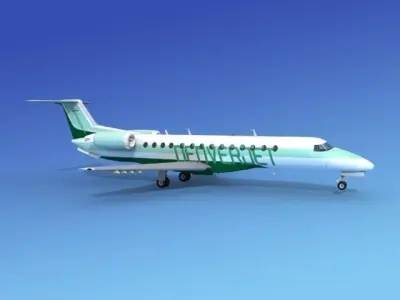 Embraer ERJ-135 Denver Express Jet 3D model