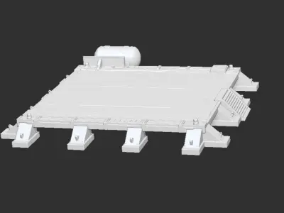 Helicopter Pad - Modern 3D Tabletop Terrain Piece 3D print model