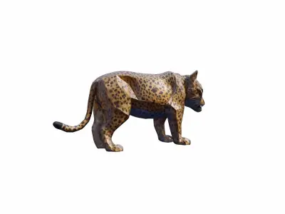 3d Render The Leopard Is A Sleek Powerful Big Cat  3D model