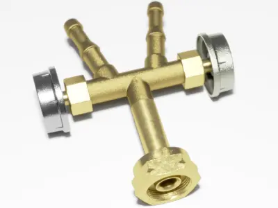 Lowpoly gas water detail distributor part component subdivision Low-poly 3D model