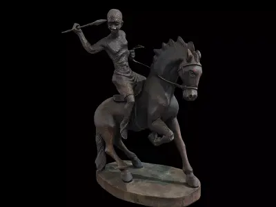 Warrior Rider Low-poly 3D model