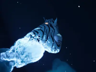 Divine Eclipse - Fantasy Tiger High Poly 3D model