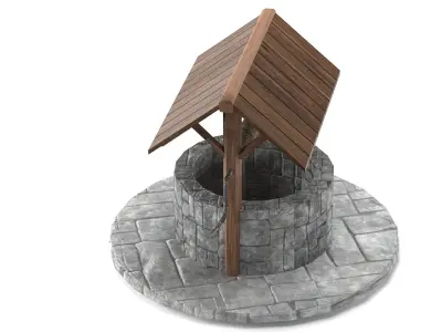 Water well ancient 3D model