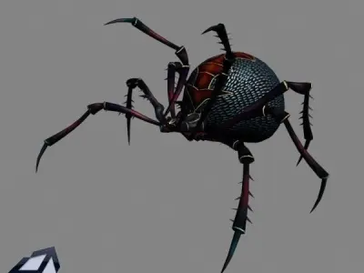 Animated Spider Low-poly 3D model