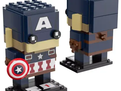 Lego Brickheadz - 41589 Captain America 3D model