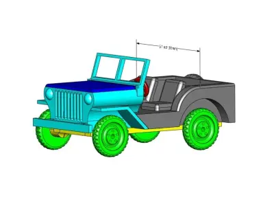 Simple Jeep 3D print model