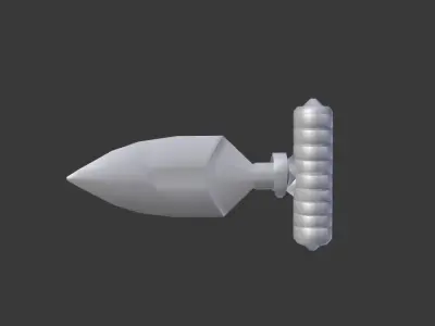 Grip Hunting Knife Low-poly 3D model
