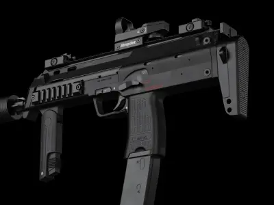 HK MP7A1 Low-poly 3D model