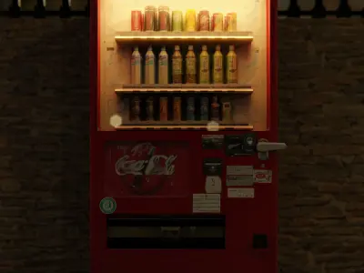 Low Poly Vending Machine Free low-poly 3D model