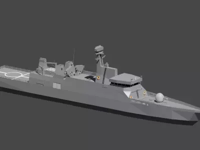 Frigate  Sigma Class Low-poly 3D model